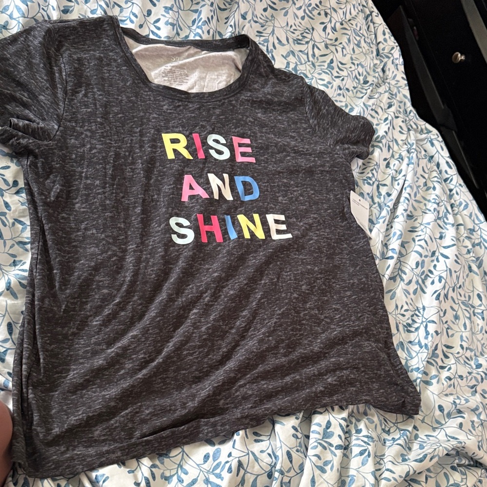 SO Women's Gray 'Rise and Shine' Tee